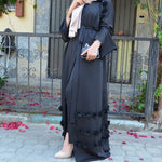 Abaya Muslim Women Open Front Islamic Long Dress