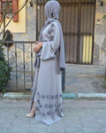 Abaya Muslim Women Open Front Islamic Long Dress