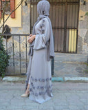 Abaya Muslim Women Open Front Islamic Long Dress