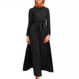 Muslim Womens Long Sleeve Islamic Maxi Dresses Abaya