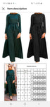 Muslim Womens Long Sleeve Islamic Maxi Dresses Abaya