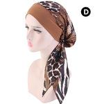 Printed Silk Full Turban Hat Head Wrap Hijab