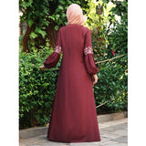 Women Fashion Dress Kaftan Abaya Long Sleeve Maxi Dress