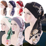 Printed Silk Full Turban Hat Head Wrap Hijab